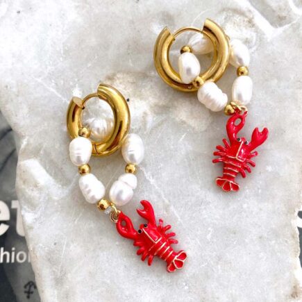 Pendientes Perla Charm Langosta 🦞