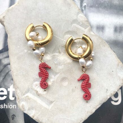 Pendientes Perla Charm Caballito de Mar